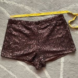 Lush : sequin brown short, size S